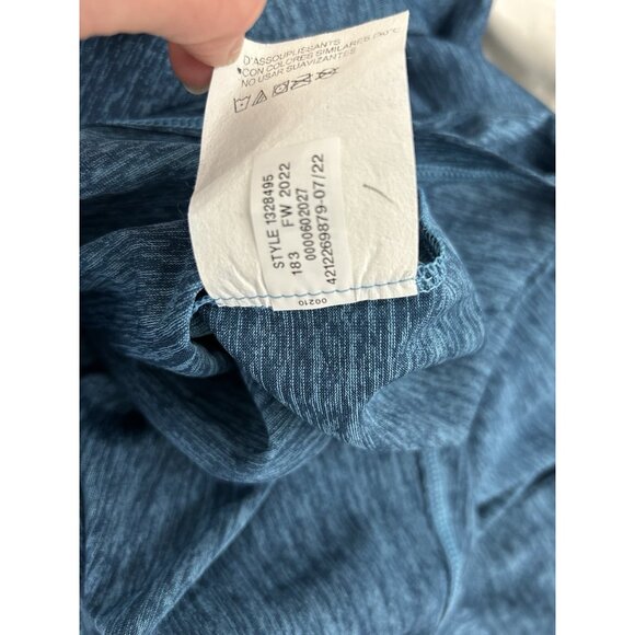 Under Armour Shirt Mens SM/P Blue 1/4 Zip Pullover Loose Heat Gear Gym Running - Picture 10 of 13